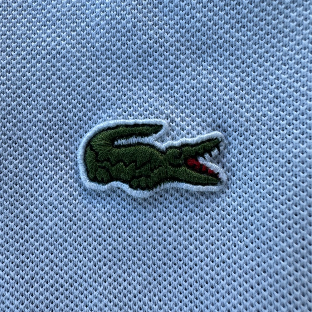 LACOSTE 🐊 Men’s All Cotton ‘Union Jack’ Pique Knit Shirt - Size EU6/US Large - Picture 4 of 12